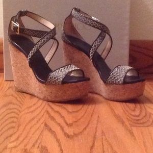 Jimmy Choo Portia Black/Marble Sandal Heels